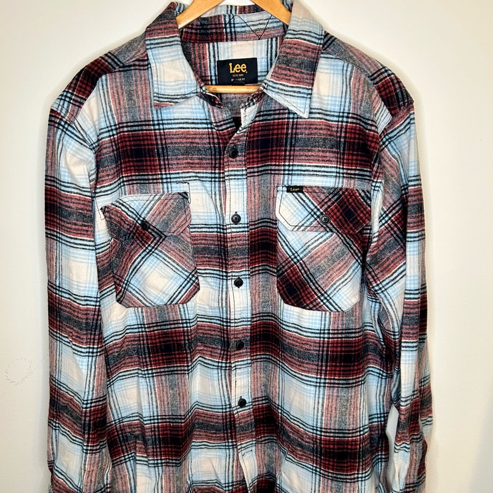 Lee Red and White Checkered Shirt